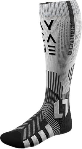 AYCANE Calcetines de hockey blancos grandes, calcetines de hockey sobre hielo con puntera sin costuras, protección contra mordeduras de encaje, absorben la humedad y de secado rápido