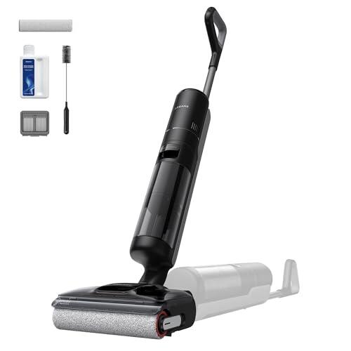dreame H12 Pro FlexReach Aspirador Seco y Húmedo, 18.000 Pa Succión | Plano 180°, Secado en 5 min, Autolimpieza en Caliente a 90 °C, Limpieza de Borde a Borde, Limpieza de 50 Minutos