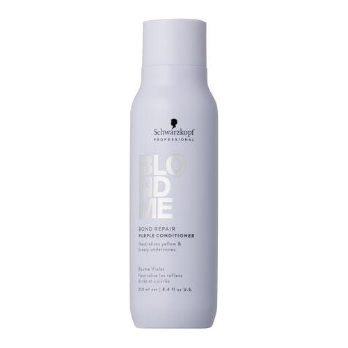 Schwarzkopf Professional BLONDME Bond Repair Purple Conditioner Cool - Acondicionador Morado Nutritivo - Neutraliza los Tonos Amarillos 250ml