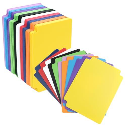 QWORK® 100 Piezas separadores tarjetas, 93.3x69mm card divider plástico, para juegos, cartas deportivas