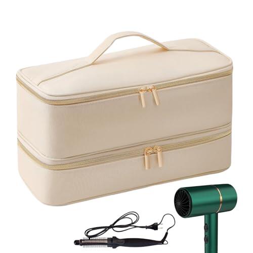 Acunny Bolsa de Viaje para el Cabello,Bolsa de Viaje para Herramientas para el Cabello - Bolsas de Viaje para el Cabello de Doble Capa | Bolsa de Accesorios para el Cabello, Organizador de