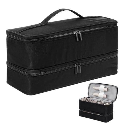 Acunny Bolsa de viaje para herramientas para el cabello,Bolsa de viaje para herramientas calientes,Estuche portátil para secador de - Bolsa de accesorios para el cabello, organizador de almacenamiento