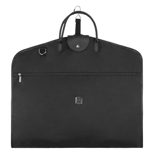 Hugh Butler - Funda para Traje 40" (Ligera) - Elegante Traje 1-2 con Bandolera - Funda para Ropa de Hombre y Mujer - Plegable - no Arruga la Ropa. Niles Negro
