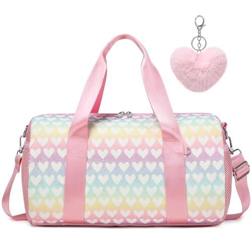 Kimwadalh Purpurina Bolsa de Deporte Niñas Infantiles Niño Pequeña Bolsos de Viaje Bolsa de Danza Ballet Niña Bolsa de Gimnasia para Niños