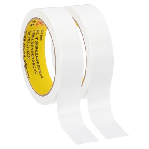 PATIKIL Cinta de Encuadernación 1"x0.01", 2 Rollos (22 Yardas Total) Cinta Autoadhesiva de Tela Blanca para Reparación de Libros Antiguos