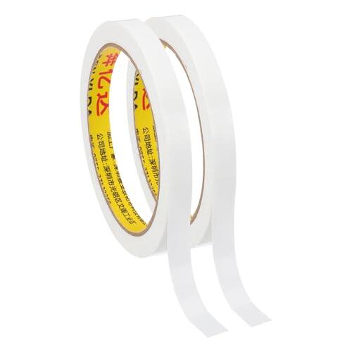 PATIKIL Cinta de Encuadernación 0.4"x0.01", 2 Rollos (22 Yardas total) Cinta Autoadhesiva de Tela Blanca para Reparar Libros Antiguos