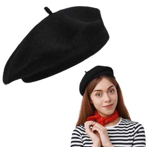 COYUN Boina Francesa Clásica para Mujer - Gorro Artista Cálido de Pintor Redondo Vintage para Invierno y Otoño