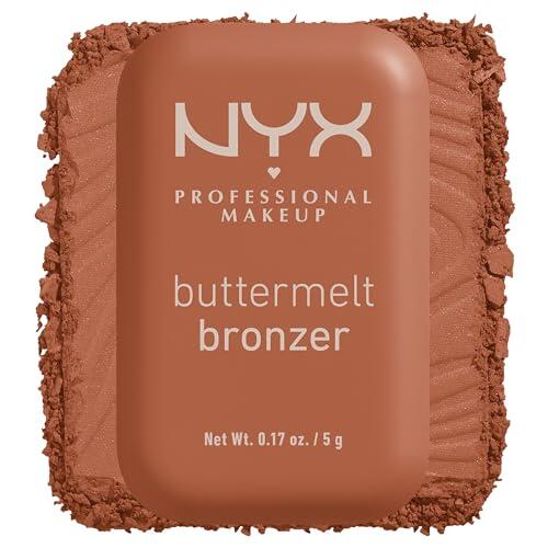 NYX Professional Makeup Buttermelt Bronzer, Polvo Bronceador con Fórmula Vegana de 12H de Duración, Resistente a Transferencias, con Manteca de Mango, Karité y Almendra, Butta Ballin
