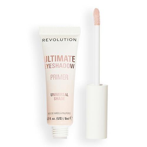 Revolution, Ultimate Eye Base, Prebase de Sombras Larga Duración, Textura Suave para Fijar sin Pliegues, Vegano y Libre de Crueldad, 8ml