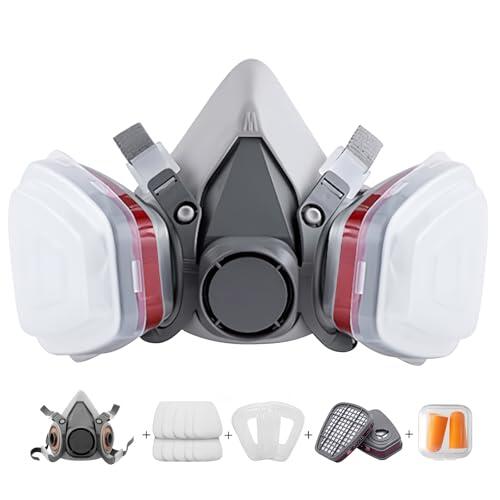 Prassia Semimáscaras Reutilizables De Seguridad, Filtros De Pintura, Productos Químicos, Vapor Orgánico Y Otros Equipos De Protección De Trabajo Adecuados Para Varios Entornos De Trabajo