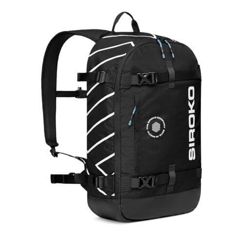 SIROKO Mochila compacta 18L Nieve esquí y Nieve Cove Negro OSFA