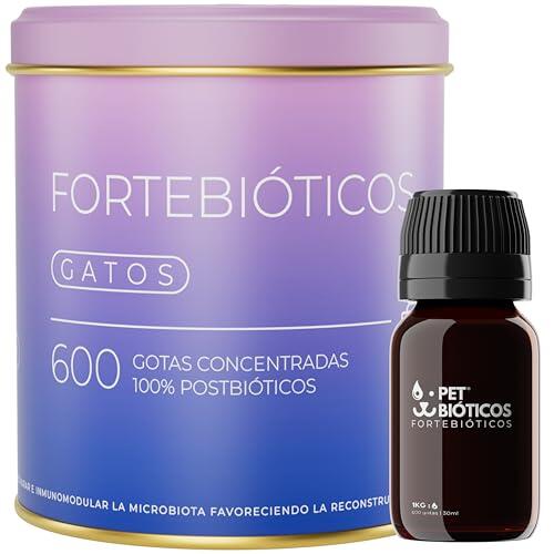 PETBIÓTICOS Gatos 30 ml - Gastrointestinal - Taurina Gatos - Antidiarreico | Fortebiótico Alternativa al Probiótico y Probiotics con Taurina para Diarrea - Taurina Gatos - Antidiarreico - Postbiótico