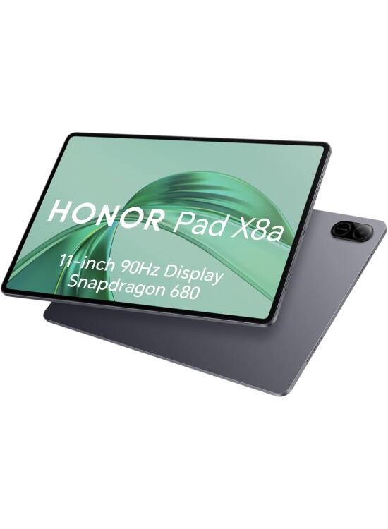 HONOR Pad X8A 4GB 64GB, Ampliable hasta 1TB, WiFi Tablet, Pantalla de 11 Pulgadas 90Hz, Snapdragon 680, 4 Altavoces, Batería 8300mAh, Cuerpo Metálico, Android 14, Google Service, Gris