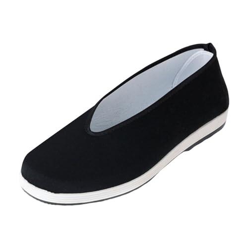 LOVIVER Zapatos de lona Zapatos antiguos de Beijing Suela de goma Antideslizante Cómodo para hombres y mujeres Zapatos de Tai Zapatos tradicionales chinos, 43