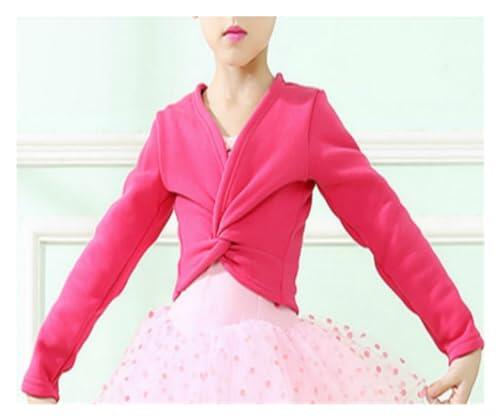 Chaqueta Ballet NiñA Leotardo de gimnasia for niñas, chaqueta Balett de Ballet, suéter de baile de manga larga, abrigo superior, Ropa de baile for niños, chaqueta envolvente de Ballet Yoga Dancewear(H