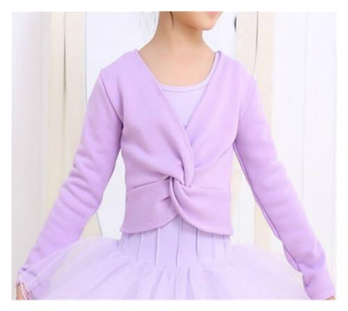 Chaqueta Ballet NiñA Leotardo de gimnasia for niñas, chaqueta Balett de Ballet, suéter de baile de manga larga, abrigo superior, Ropa de baile for niños, chaqueta envolvente de Ballet Yoga Dancewear(P