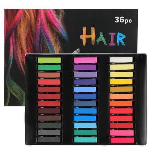 36 colores pastel suaves – Set de tizas pastel para artistas, ideal como tiza de colores para niños y tiza para el cabello para niños – Perfecto para dibujar, pintar y crear estilos temporales.