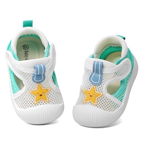 MASOCIO Zapatos Bebe Niño Niña Verano Sandalias Primeros Pasos Bebé Zapatillas Respetuoso Calzado Respetuosas Antideslizante Talla 23 Blanco