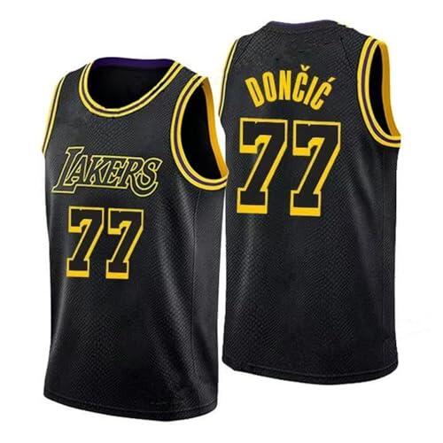 CLZWFZ Adultos 77# Camiseta de Baloncesto Neutral sin Mangas Chaleco de Baloncesto Camiseta con Revestimiento Deportivo Chaleco,Negro,XXL