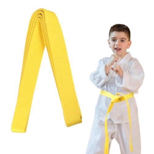 COYUN 1 Piezas Cinturón Taekwondo Amarillo, Cinturón de Artes Marciales, Cinturones de Judo de Karate, Cinturón de Taekwondo Para Artes Marciales, Cinturón de Taekwondo, Cinturones dd Artes Marciales