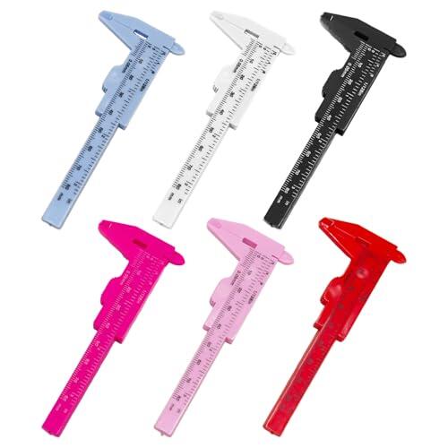 NYGGTYK 6 Piezas De Pinzas Vernier, Mini Pinzas De Plástico, Herramientas De Medición Reutilizables, Pinzas De Medición Creativa De Bricolaje, Accesorios De Medición Convenientes.