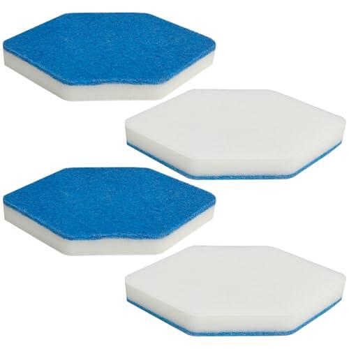Beaufan Pack de 4 recambios para fregona de baño y bañera compatible con Vileda Bath Magic – Esponja multisuperficie