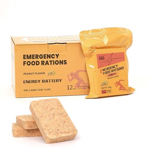 Suministro de alimentos de emergencia: Peanut Hardtack, Mre Meals Military 2025, barras de supervivencia de comidas de emergencia, barras de supervivencia para camping, senderismo, alimentos de