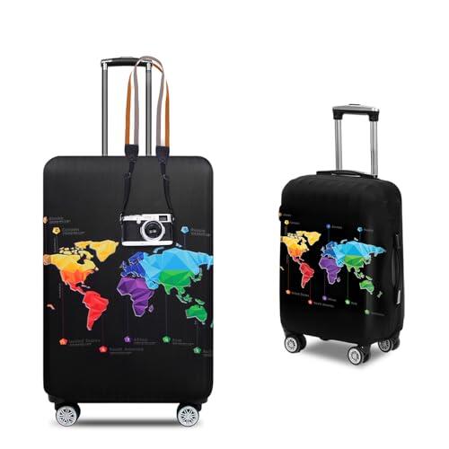 Cubierta de Equipaje, Lavable Funda para Maleta de Viaje, Funda de Maleta Grande Elástico, Equipaje de Viaje Cubierta, Protectora para Maletas y Equipajecon Etiqueta para Equipaje (M, 22-25 Pulgadas)
