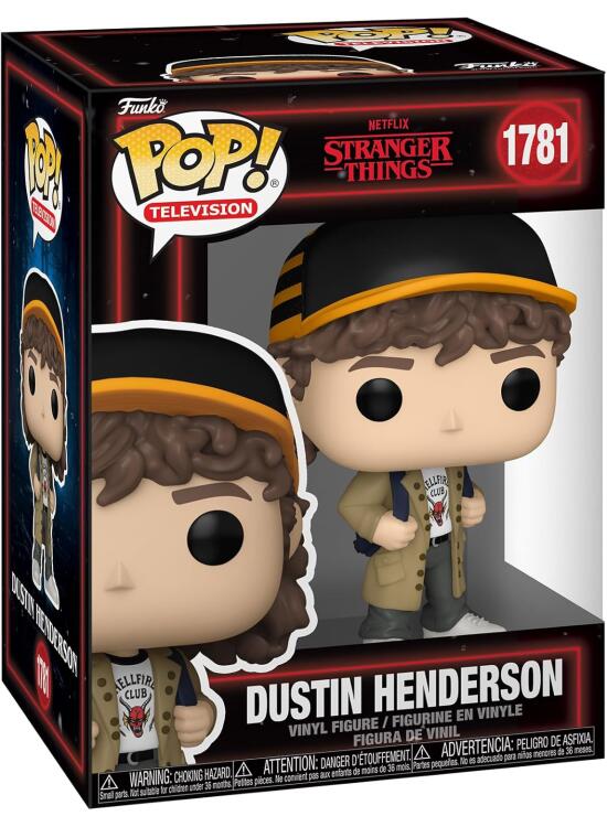 Funko Pop! TV: Stranger Things Season 5 - Dustin Henderson - Figura de Vinilo Coleccionable - Idea de Regalo - Mercancia Oficial - Juguetes para Niños y Adultos - Fantasy Fans