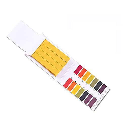 1 juego = 80 tiras Papel de litmus pH profesional 1-14 Tiras de prueba de pH para agua, cosméticos, prueba de acidez del suelo con tarjeta de control Bonito