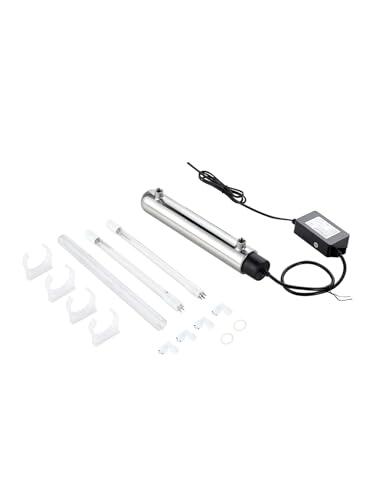 VEVOR 12 W Purificador de Agua Ultravioleta, 1 GPM, Filtro Purificador de Agua Ultravioleta Versátil para Toda la Casa con Carcasa de Acero Inoxidable, Funda de Cuarzo Apto para Ducha, Bebida
