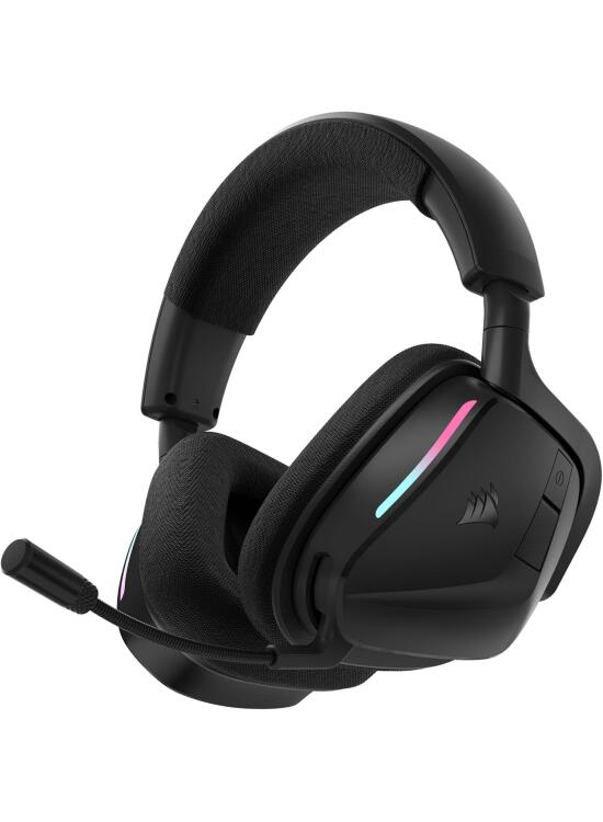Corsair Void v2 Auriculares Inalámbricos para Juegos con Bluetooth para PC, PS5, PS4, Switch y Móvil – Dolby Atmos, Batería de 70 Horas, Inalámbrica de Doble Banda, Carga Rápida – Carbono