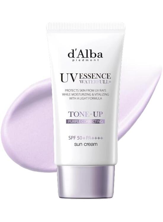 d'alba Loción Solar Tonificante Waterfull SPF50+PA++++ de Trufa Blanca italiana, Crema Solar Teñida con Filtros UV Veganos, Loción Solar Brillante e iluminadora, Skincare Coreano