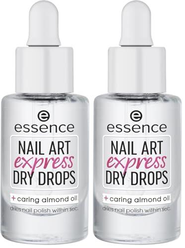 ESSENCE Nail Art gotas de secado rápido para uñas (Paquete de 2)