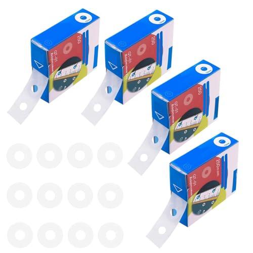 Yuannee Pegatinas de Refuerzo de Agujeros,1000 PCS Hojas Arandela de Refuerzo Etiqueta Impermeables Autoadhesivas Refuerzos de Página para Refuerzos de Página Calcomanías Oficina(Transparente)
