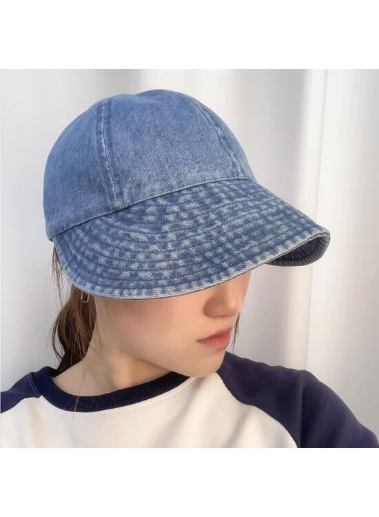 Versátil sombrero de vaquero y pescador de color sólido, gorra de béisbol antigua, de algodón, suave, con lengua de pato