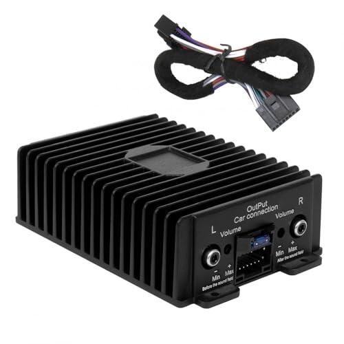 DriSentri Amplificador de rango completo de 4 canales, amplificador de potencia de modificación de audio de 80 pulgadas de ancho x 4 pulgadas, procesador de sonido digital clase A/B para reproductor