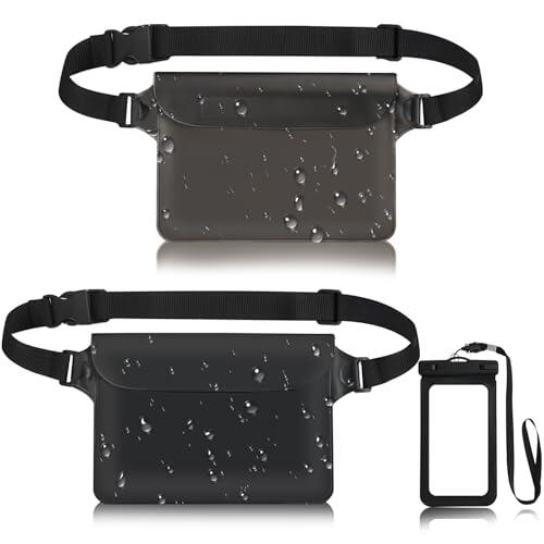 Gucass 2 PCS Bolsa Impermeable, Bolsa Estanca Riñonera Impermeable IP68 con Correa Ajustable, Funda Impermeable Móvil, para Deportes Acuatica, Playa, Natación, Canotaje, Kayak, Surf