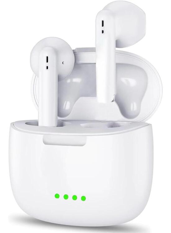 uouom Auriculares Inalámbricos, Auriculares Bluetooth 5.3 HiFi Estéreo con HD Mic, 40H Estéreo Control Táctil Cascos Inalambricos, IP7 Impermeable Audifonos Inalambricos para iPhone Android iOS