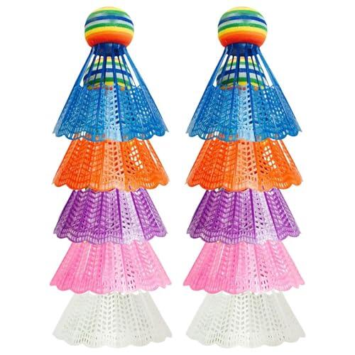 Rainbow - Juego de bádminton Colorido de Nailon, Herramienta de práctica Deportiva de Fuerte sensación de bateo para Gimnasio, balcón, jardín, Parque Infantil, hogar