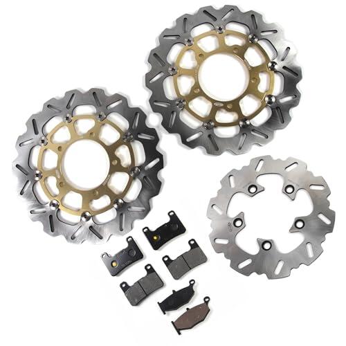 Discos de Freno Delanteros Traseros Discos Rotores y Pastillas para Suzuki GSXR 600 750 K6 K7 2006-2007/ GSXR 1000 K7 K8 2007-2008 GSX R600 R750 R1000 Accesorios para motos Oro