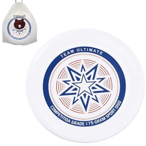 Frisbee de competición al aire libre, frisbee profesional, frisbee profesional, giratorio profesional, adecuado para jugadores casuales y profesionales, (más bolsa de almacenamiento) (azul)