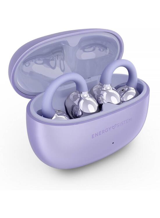 Energy Sistem Chicpods - Auriculares Bluetooth inalámbricos Open Sound - 23H batería, cancelación de Ruido en Llamadas, IPX4 Resistentes al Agua, cómodos y Flexibles (Violeta)