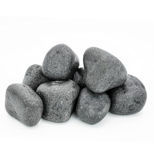 Sauflex Piedras de Sauna 15 kg – Olivine-Diabase redondeadas 10-15 cm, ideales para estufa de sauna de leña e infusión