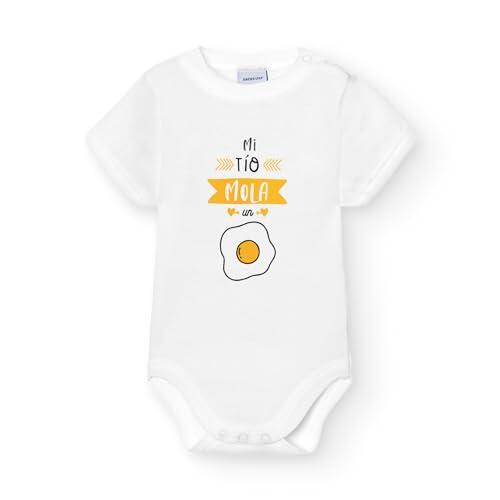 BABIDU Body Bebé Personalizado con Frases Divertidas y Originales - Para Papá, Mamá, Tía, Padrinos y Abuelos - Body Bebé Manga Corta 100% Algodón - Regalo Recién Nacido - Ropa Bebé Niño y Niña Unisex
