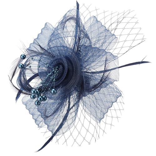 DRESHOW Fascinators Sombrero Tocados de Pinza para DL Pelo Cabeza de Mujer Novia para Fiesta Boda Moderno para Niñas y Mujeres