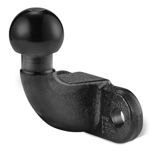 Amazon Basics Bola de Enganche para Remolque, 50 mm de diámetro, Capacidad de Carga de hasta 3,500 kg, con aprobación E, Aproximadamente 13.0 x13.3 x 9.8 cm, Negro