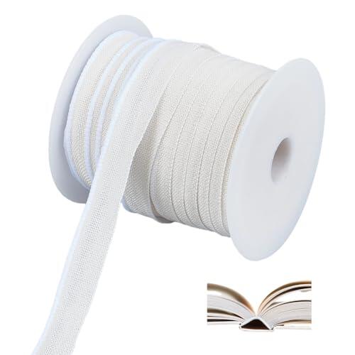 PH PandaHall 30m Diademas de Encuadernación de Libros 15mm Tela de Cinta Plana Libros Diademas de Libro de Polialgodón Bandas de Extremo de Encuadernación con Bobinas para Principiantes Decoración