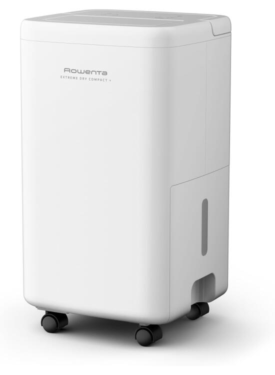 Rowenta Extreme Dry Compact +, Deshumidificador 16L/día para Habitaciones hasta 40m², Secado de Ropa 30% Más Rápido, Silencioso <40,5dB, 3 Modos con Temporizador, Indicador de Humedad, DH5260F0