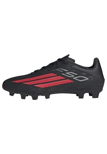 adidas Unisex Adulto F50 Club Firm Ground/Multi Ground Football Boots, Core Black/Lucid Red/Core Black, 42 EU